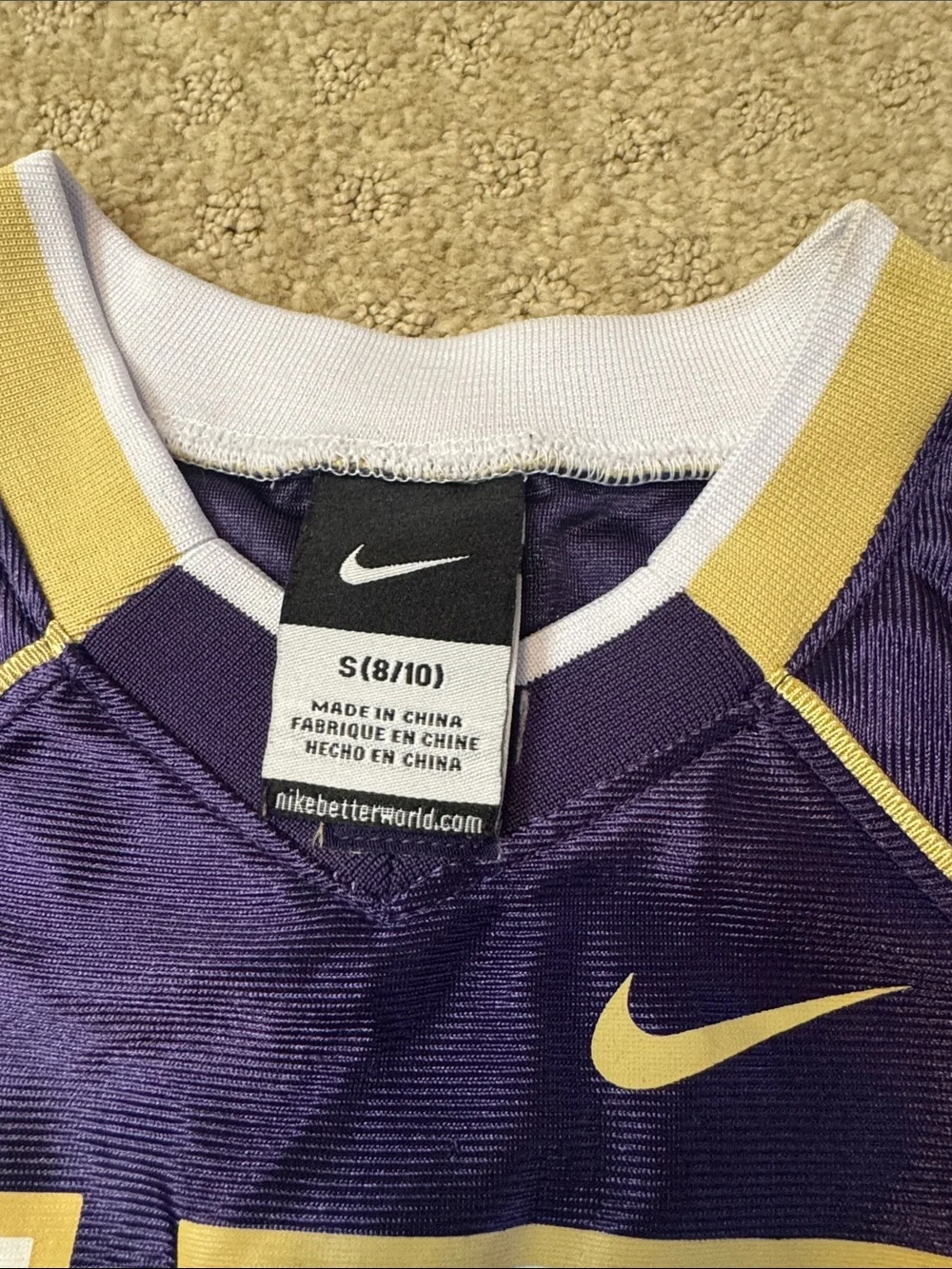 Washington Huskies Nike Purple & Gold #17 Boy’s Football Jersey